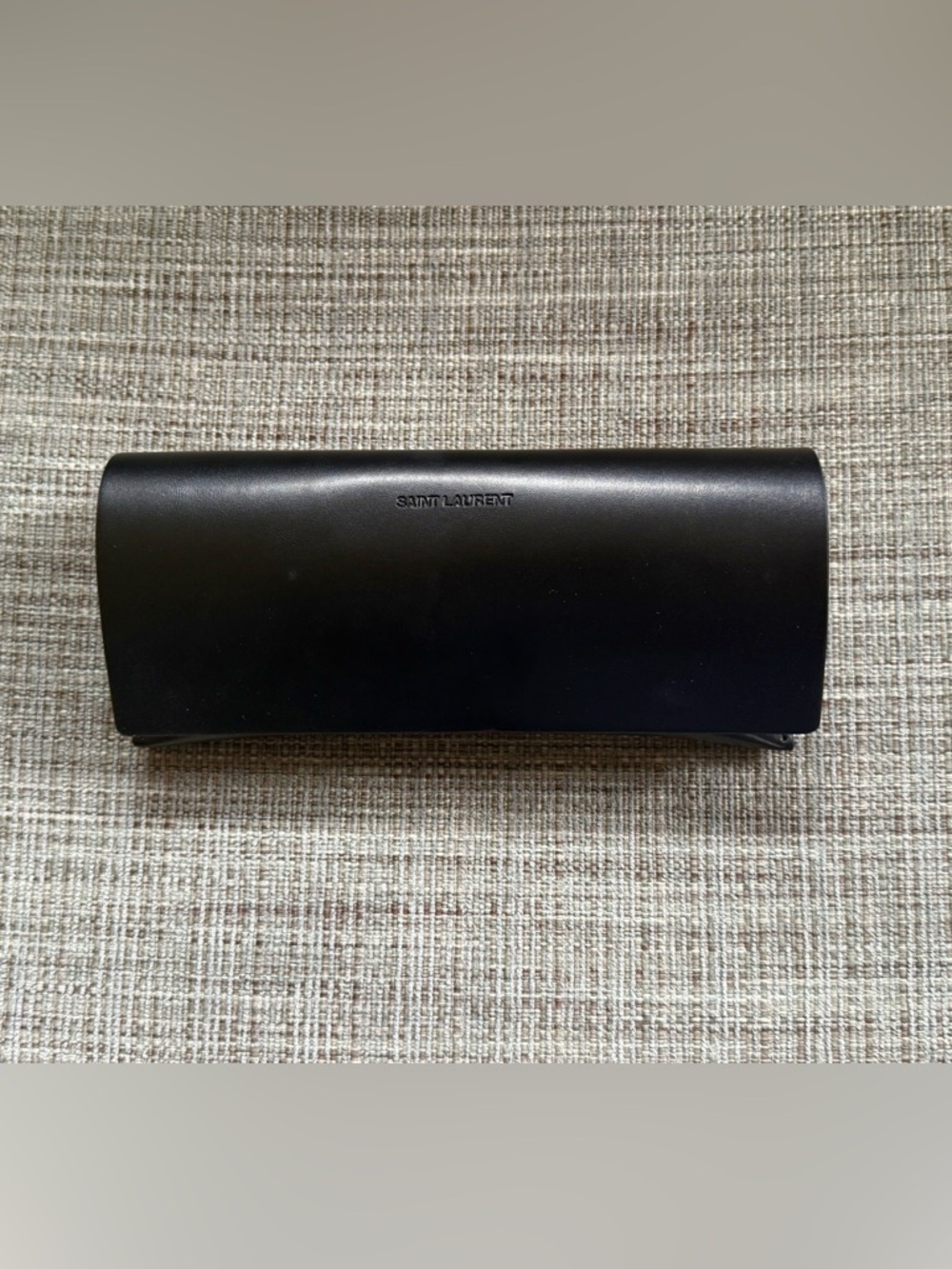 Saint Laurent Black Thick-Frame Sunglasses with Gold Logo - Picture 5 of 5